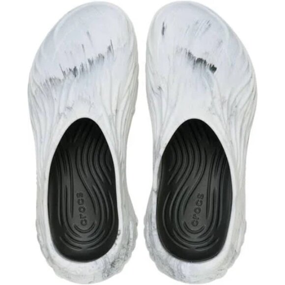 NEW Crocs Sizes M6/W8, M7/W9, M8/W10 - Echo Marbled Wave Shoes - Black/White - Picture 4 of 6
